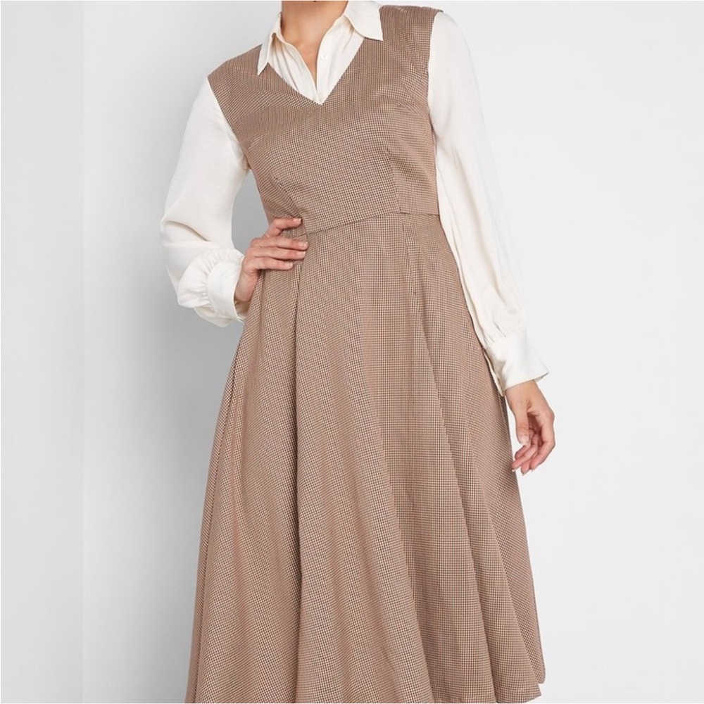 MODCLOTH Elegant Tan Dress